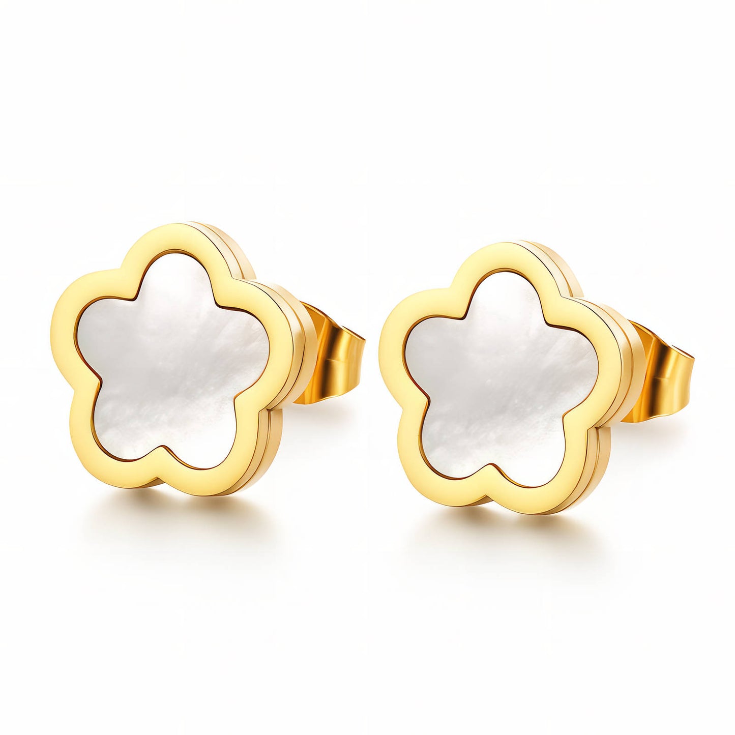 White Flower Earrings