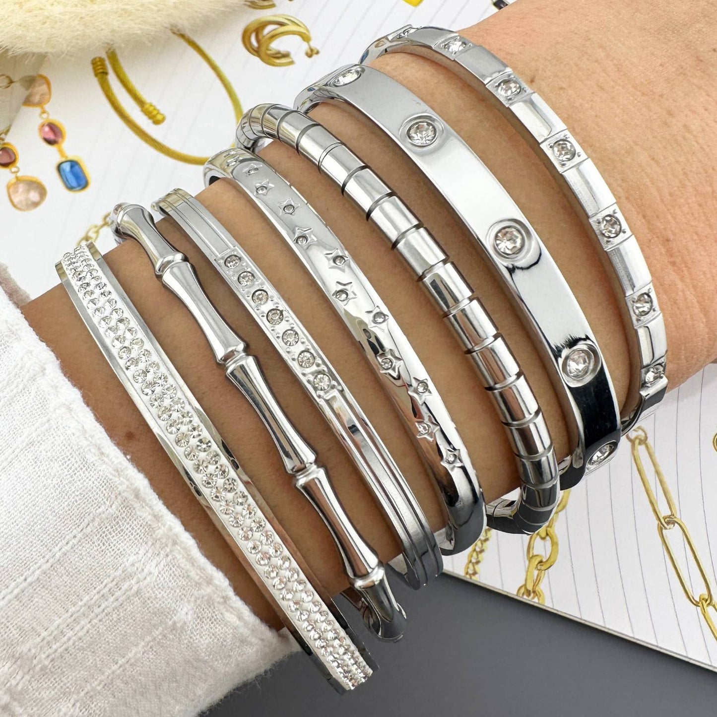 Axis Stainless Steel Bangle
