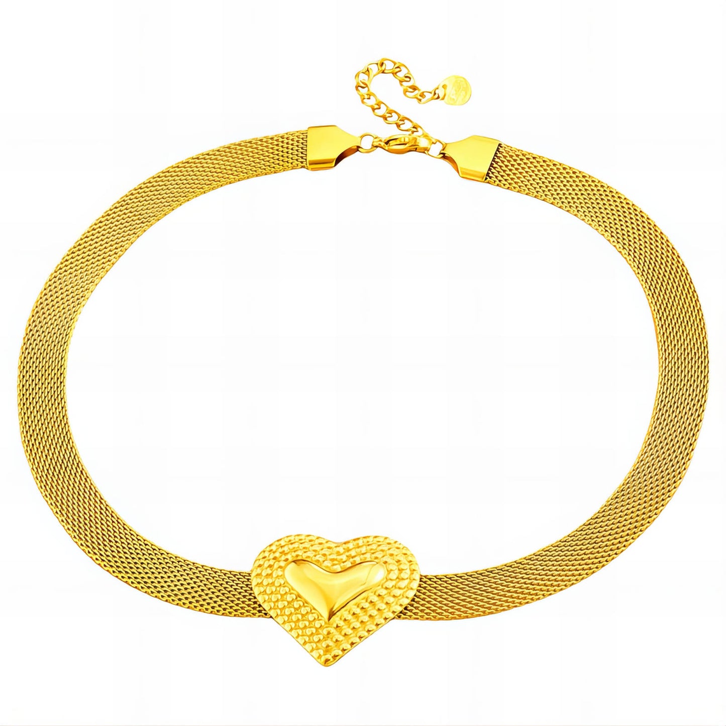 Pure Gold Heart Choker