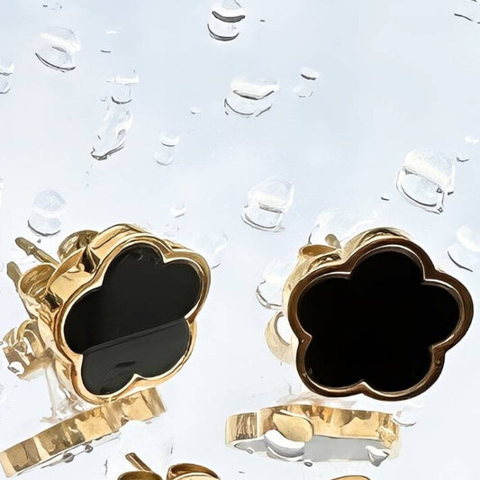 Midnight Clover Earrings